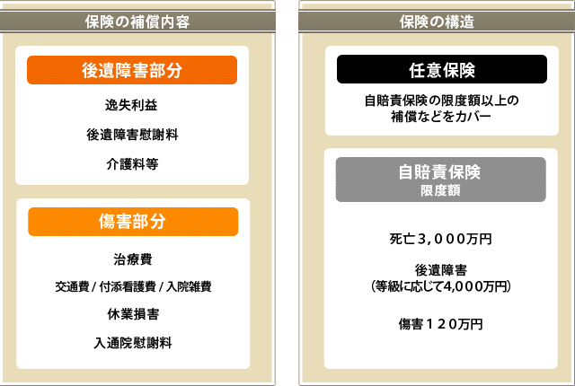 交通事故の補償内容説明図1